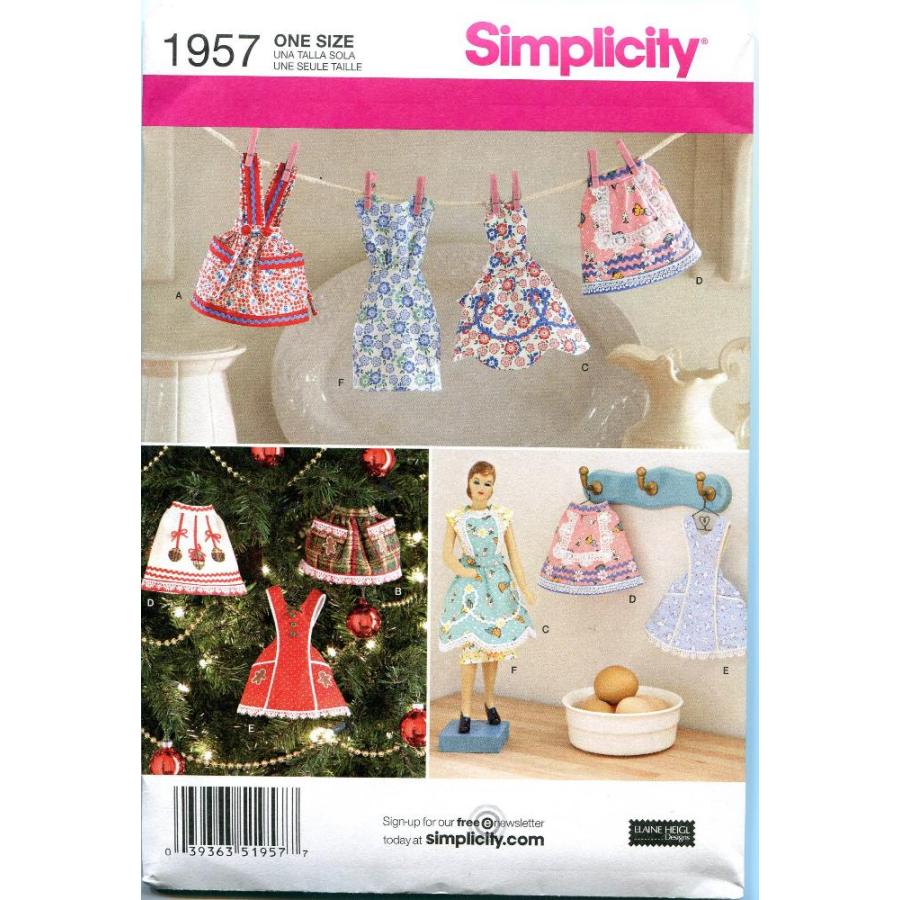 Simplicity Elaine Heigl Designs Pattern 1957 Apron and Dress Ornaments