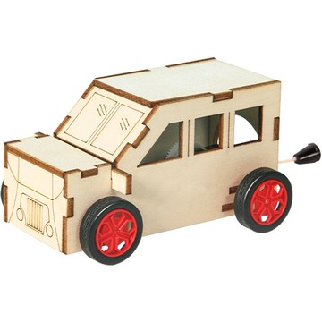 「雙優教具」科學實驗教具科技製作木質拼插diy回力拉線車幼兒園學生 科教前沿