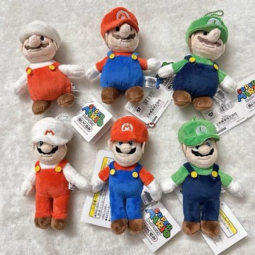 超級瑪麗馬裏奧兄弟週邊Mario毛絨公仔玩偶包包少女心小掛件飾品