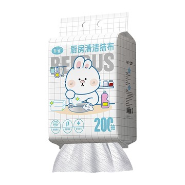 抹布 菲雀 加厚一次性抹布 200抽/包 抽取式廚房清潔巾 拋棄式抹布 免洗懶人抹布 洗臉巾 擦手紙 乾濕兩用