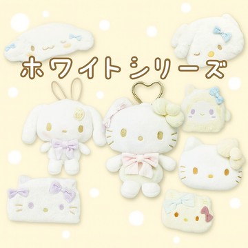 日本帶回 新款現貨 冬季雪白系列 三麗鷗 Kitty 美樂蒂 庫洛米 大耳狗 玩偶吊飾 眼罩 髮帶