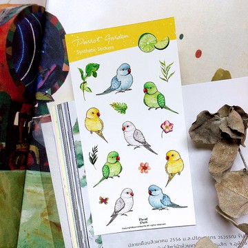 手帳貼紙 / 月輪鸚鵡手帳貼紙