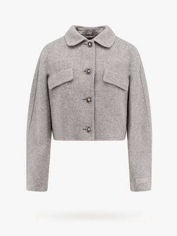 Virgin wool and cashmere peacoat - VERSACE - gender_Woman