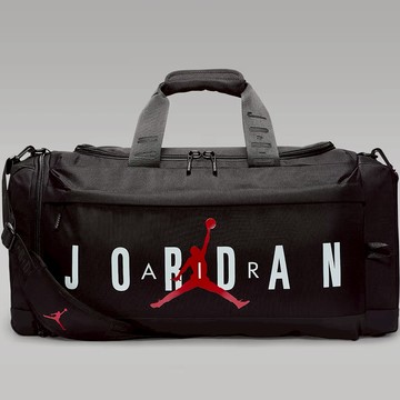 【NIKE耐吉】JORDAN喬丹 Velocity經典黑色行李包大容量大型行李袋裝備袋多收納側背肩背手提行李登機包旅行包運動袋(JD2423034AD001) 天秤座生日 男朋友禮物 情人節禮物