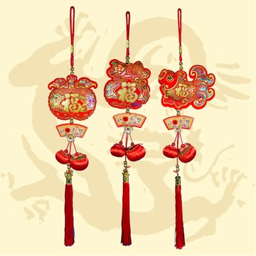 新春祥福彩金吊飾 65公分
