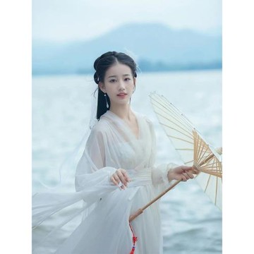 夕洛茜日常改良漢服古裝女飄逸超仙氣漢元素連衣裙平時通勤可穿