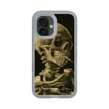 iPhone 16 AirX 流變灰 - Van Gogh Museum - Crâne de squelette fumant une cigarette
