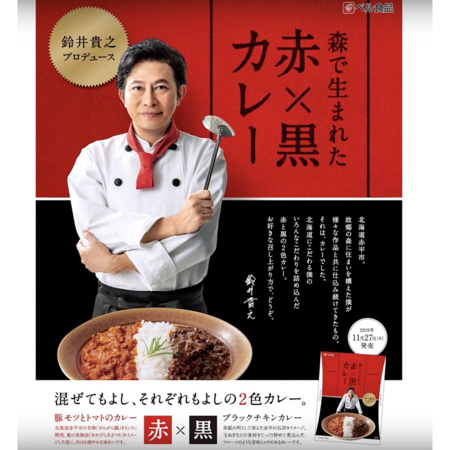 森で生まれた赤×黒カレー １人前200g お土産 プレゼント ギフト 2色カレー プロデュース バレンタイン