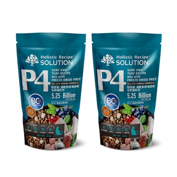 【耐吉斯】P4 凍乾多拼海陸餐-全齡貓 350gX2包(貓飼料/貓糧)