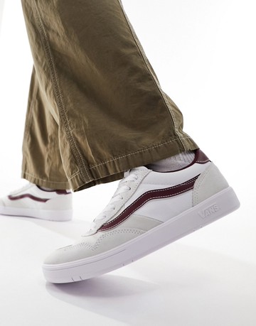 Vans Cruze trainers in white and brown details-Grey