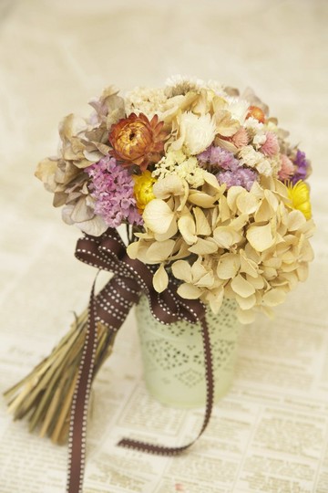 【瑾 花居】多彩圓形乾燥捧花 花環 花冠 婚紗 拍照 造型