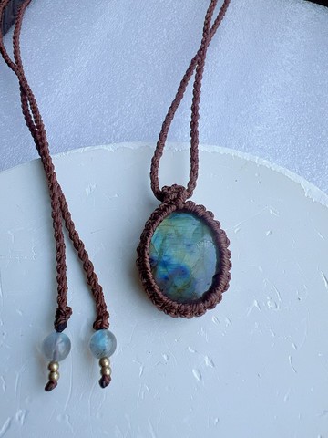 **星霧之境**拉長石 手工編織項鍊