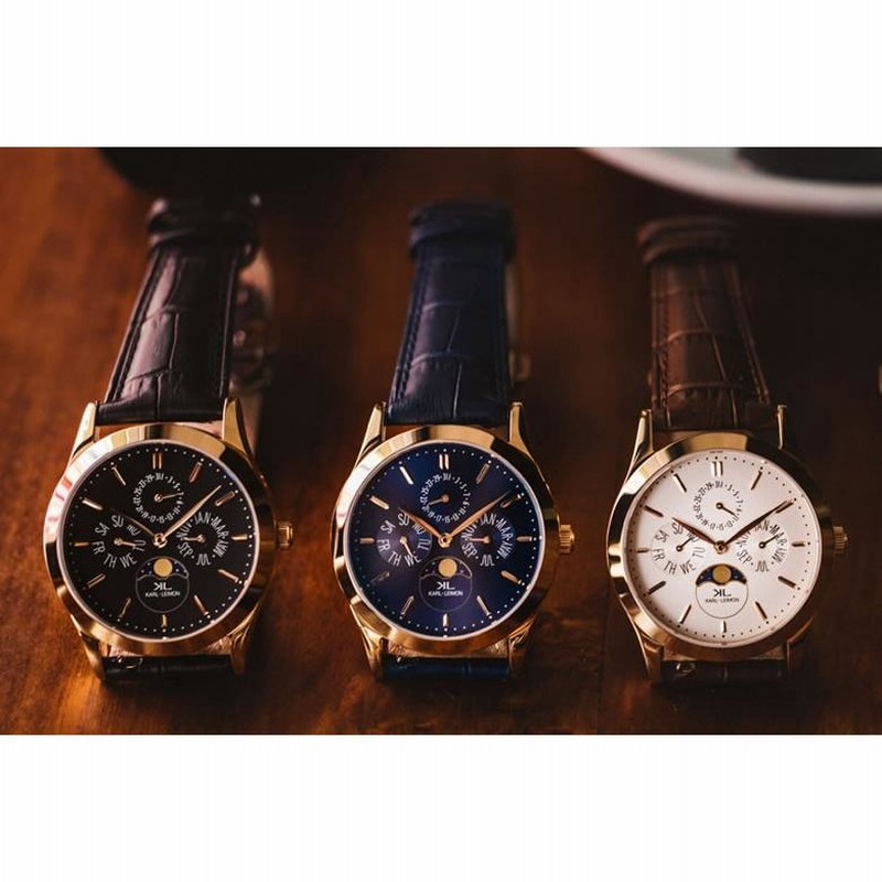 KARL-LEIMON トリプルカレンダー ムーンフェイズ クオーツ