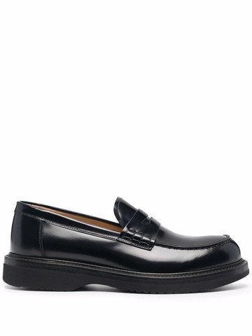 Scarosso - Michelle penny loafers - women - Leather/Leather/Rubber - 37 - Black