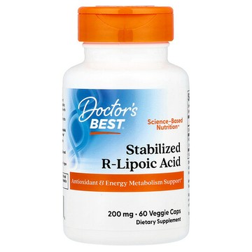 Doctor's Best, 穩定化 R-硫辛酸，200 毫克，60 粒素食膠囊