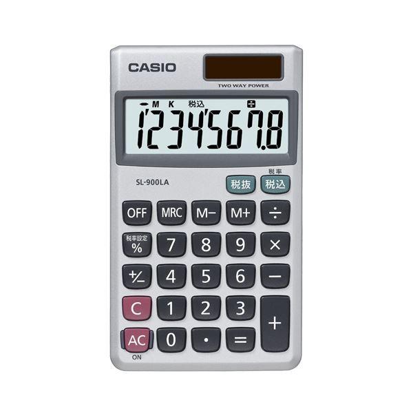 (まとめ) カシオ CASIO 電卓 8桁 手帳サイズ SL-900LA-N 1台 〔×10セット〕 |b04