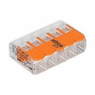 ワゴジャパン WAGO　WFR−5　より線・単線ワンタッチ接続可能コネクタ　5穴用　25個入り WFR-5
