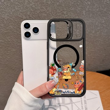 星星人聚會 適用iPhone17ProMax/16/15/14/13/12/11 隱形鏡頭支架 蘋果磁吸防摔硬殼送鏡頭貼