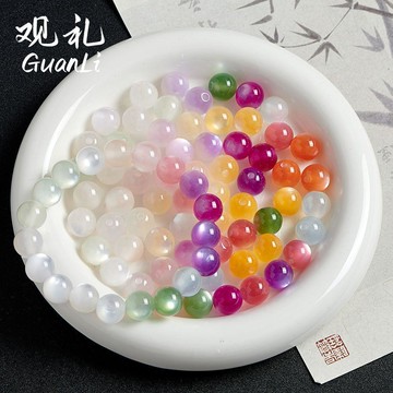 爆款彩虹糖【手串材料包】樹脂珠太陽光變色手工diy手鍊配珠套裝 串珠材料包 串珠手鍊 手工DIY串珠手鍊項鍊 手工材料玩