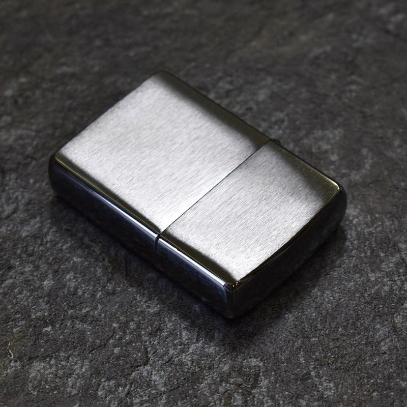 名入れ無料 ZIPPO ジッポライター BRUSHED CHROME(クローム サテーナ) 無地 ジッポー ライター レギュラー #200 プレゼント