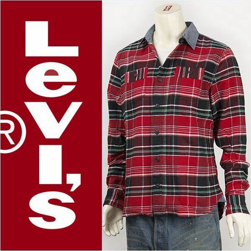 Levi S リーバイス ワークシャツ クレリックデザイン フランネルチェック Levi S Red Tab Shirt 0009 長袖 通販 Lineポイント最大get Lineショッピング