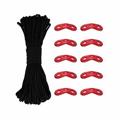 Jetedc ジェットイデイシイ タープロープ テントロープ ガイロープ 径 4mm 長さ 31m 自在金具10枚付き 黒 31 通販 Lineポイント最大get Lineショッピング