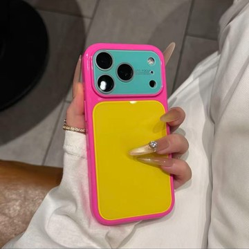 【秒變17Pro】多巴胺撞色 亞克力大視窗 防摔殼 用於iPhone17 i16 手機殼 i15 i14 i13 防震