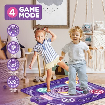 跨境兒童音樂跳舞毯多功能遊戲毯，協調感動訓練室內運動女玩具 鑫弘-戶外運動