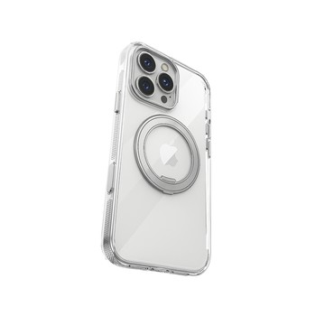 QinD Apple 蘋果 iPhone 16 Pro Max 旋轉磁吸支點殼(含相機鍵)(全透明)