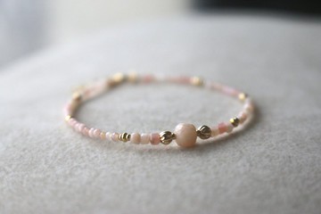 手鍊 粉紅澳寶 天然石 - 休息一下 -