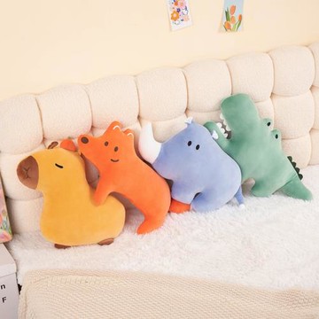 森林動物抱枕網紅爆款美拉德毛絨玩具靠墊沙發夾腿陪伴情人節禮物