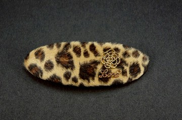 F2-自動夾彈簧夾(S)- 公主夾髮夾瀏海夾側夾/馬尾夾 豹紋