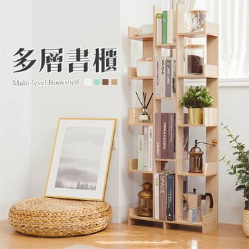 多層簡易書架 落地書櫃 公仔架 書櫃 櫃子 層架 收納架 置物架 多格櫃 展示架 展示櫃 開放式書架 層架【A082】
