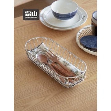 霜山304不銹鋼餐具籃刀叉勺瀝水籃消毒柜置物簍雞蛋儲物收納筐