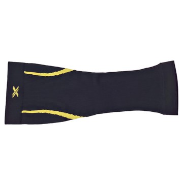 LEADER X 進化版 運動專用V型壓縮小腿套  S  黑底黃線  1個