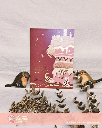 【生日卡】奶油雪系列_紅