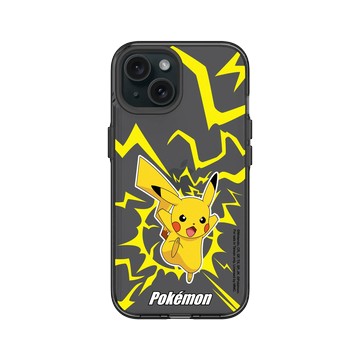 iPhone 15 Clear 酷墨灰 - 寶可夢 Pokemon - 戰鬥系列-皮卡丘