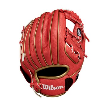 WILSON A200 9 EZ CATCH 兒童 棒球手套 紅/金 WBW1013579 【樂買網】