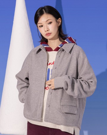 仿羊絨內刷毛襯衫外套(兩色)