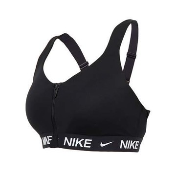 NIKE 女高度支撐前拉鍊運動內衣-韻律 瑜珈 運動背心 BRA 慢跑