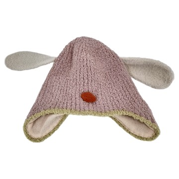 Kocotree 糯糯絨動物護耳毛帽 - 100%聚酯纖維  兔兔奶糖 粉色  L(52~56cm)