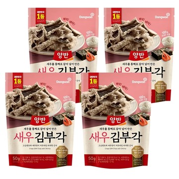 Dongwon 東遠 Yangban 兩班 海苔脆片 蝦風味  50g  4包