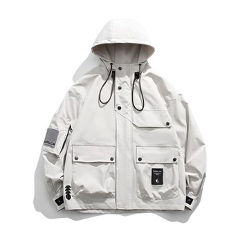 [米蘭精品] 衝鋒衣防風夾克-工裝三防連帽衝鋒衣男外套3色74iz26