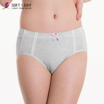 SOFT LIGHT -「輕 涼 肌」 創新無縫天然裸棉中腰蕾絲褲