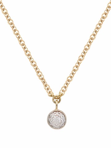 Monica Vinader - Fiji tiny button drop necklace - women - 18kt Gold Plated Silver - One Size