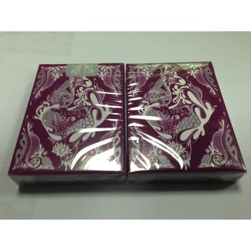 【USPCC 撲克】FLORAL purple PLAYING CARDS 撲克-S103227999405