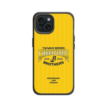iPhone 15 SolidX 黑 - 職棒-中信兄弟 Brothers - 2022中信兄弟總冠軍紀念款-榮耀黃