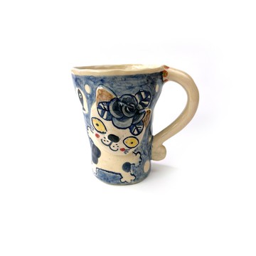 Nice Little Clay 手工鈴鐺杯 可愛貓 0101-155