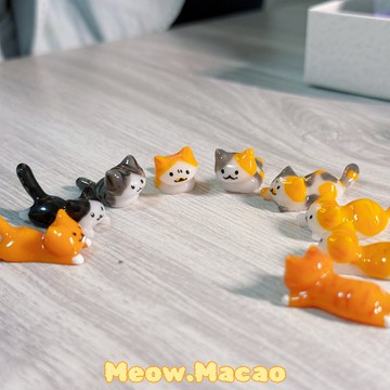 立體大貓咪戒指手繪貓