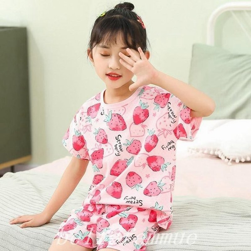 キッズパジャマ女の子半袖ルームウェア夏子供リボンかわいいおしゃれ涼しい可愛い子とも服子ともパジャマ 通販 Lineポイント最大0 5 Get Lineショッピング